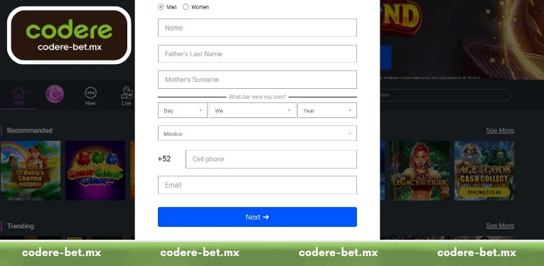 Codere Register - A Guide to Quick Account Creation